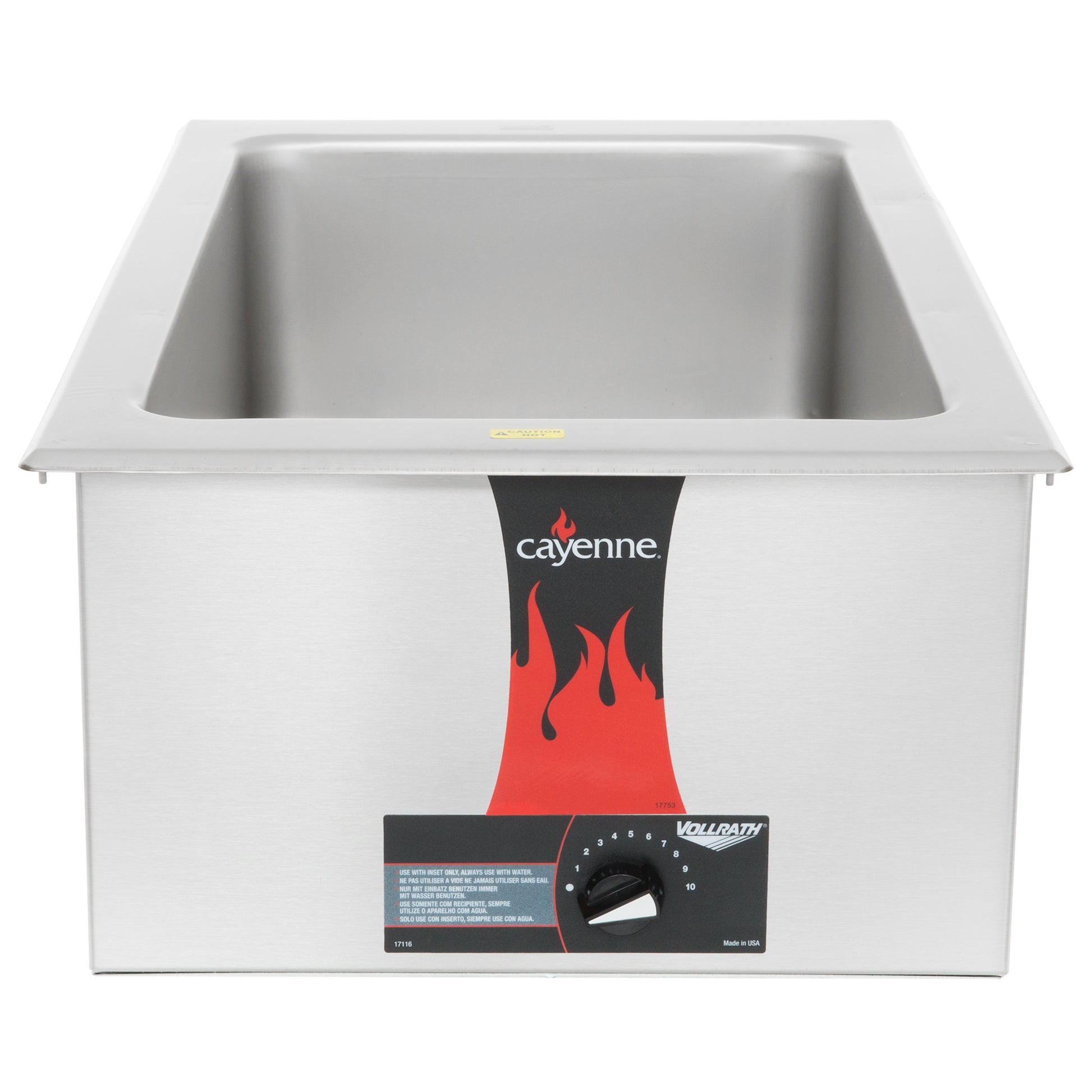 Vollrath Cayenne Full Size Single Well Drop In Food Warmer, 120V - 72001