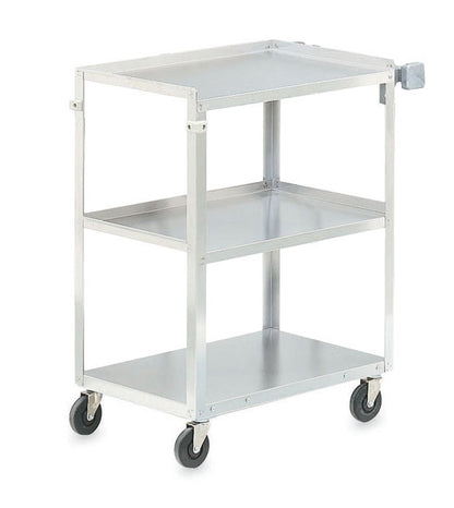 Vollrath 3 Shelf Small Footprint Utility Cart, Stainless Steel, 300 lb - 97120