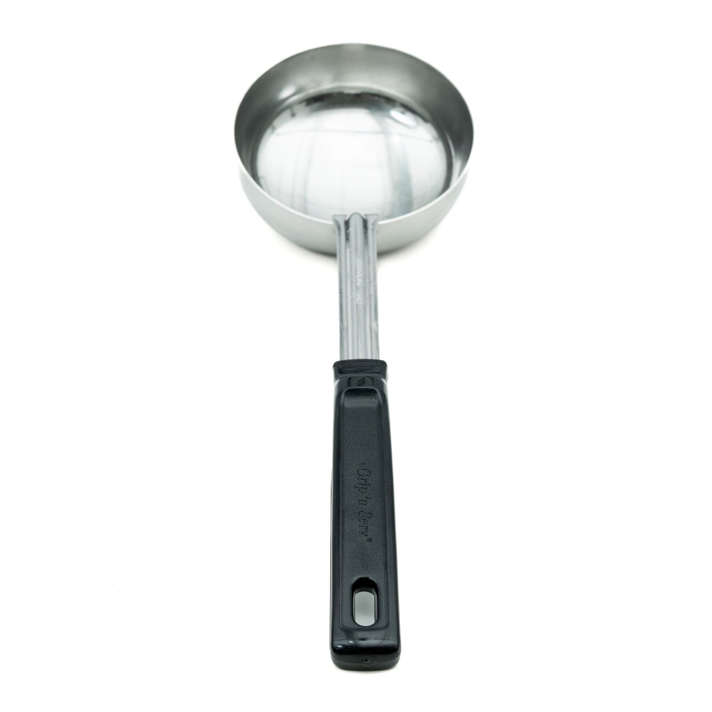 Vollrath Grip N Serve Solid Round Spoodle, 8 oz, Black Handle - 61182