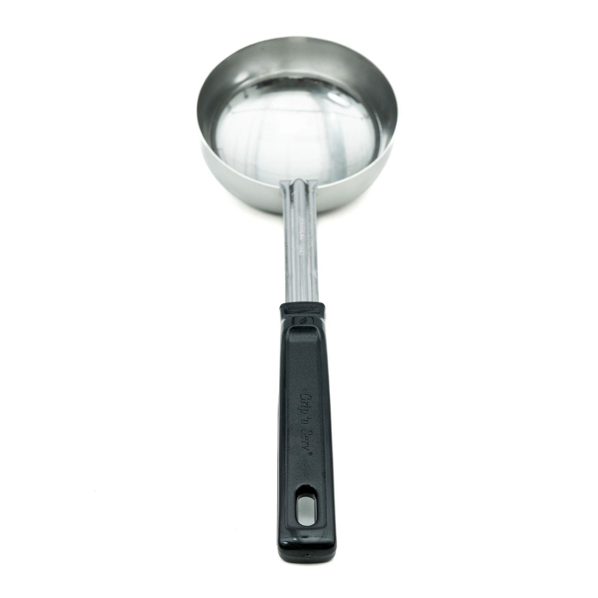 Vollrath Grip N Serve Solid Round Spoodle, 8 oz, Black Handle - 61182
