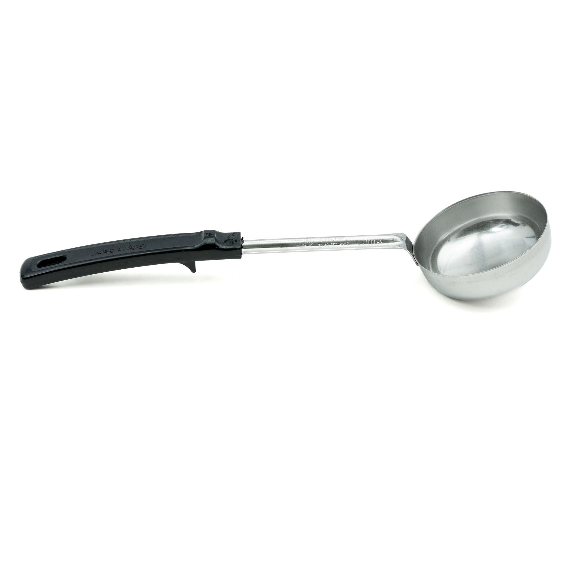 Vollrath Grip N Serve Solid Round Spoodle, 6 oz, Black Handle - 61177