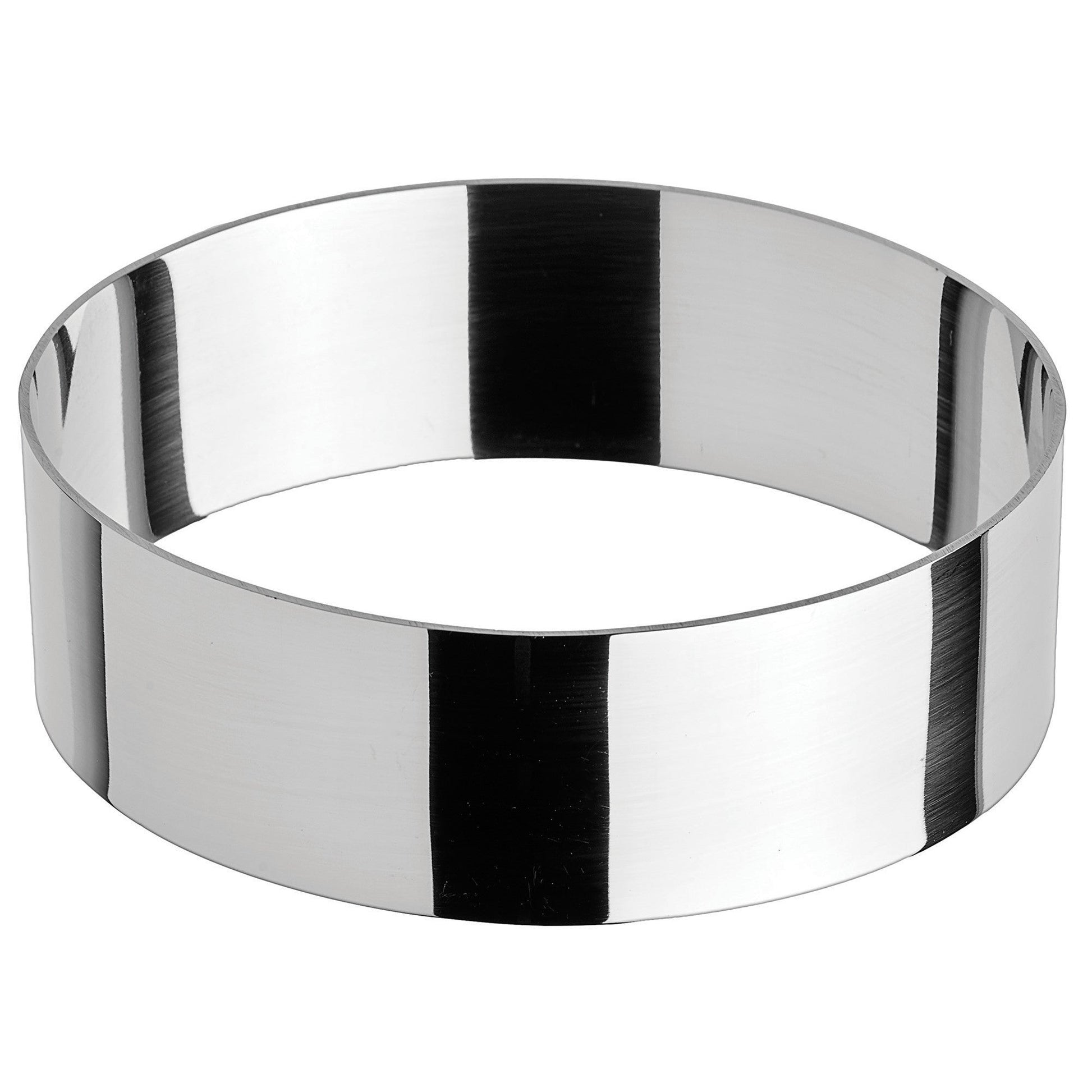 Winco Stainless Steel Pastry Mold, Mirror Finish, Oval, 4" - SPM-41O