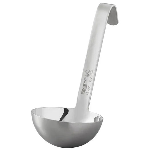 Vollrath One-Piece Heavy-Duty Ladle w/Short Handle, 6 oz, Stainless Steel - 4970610