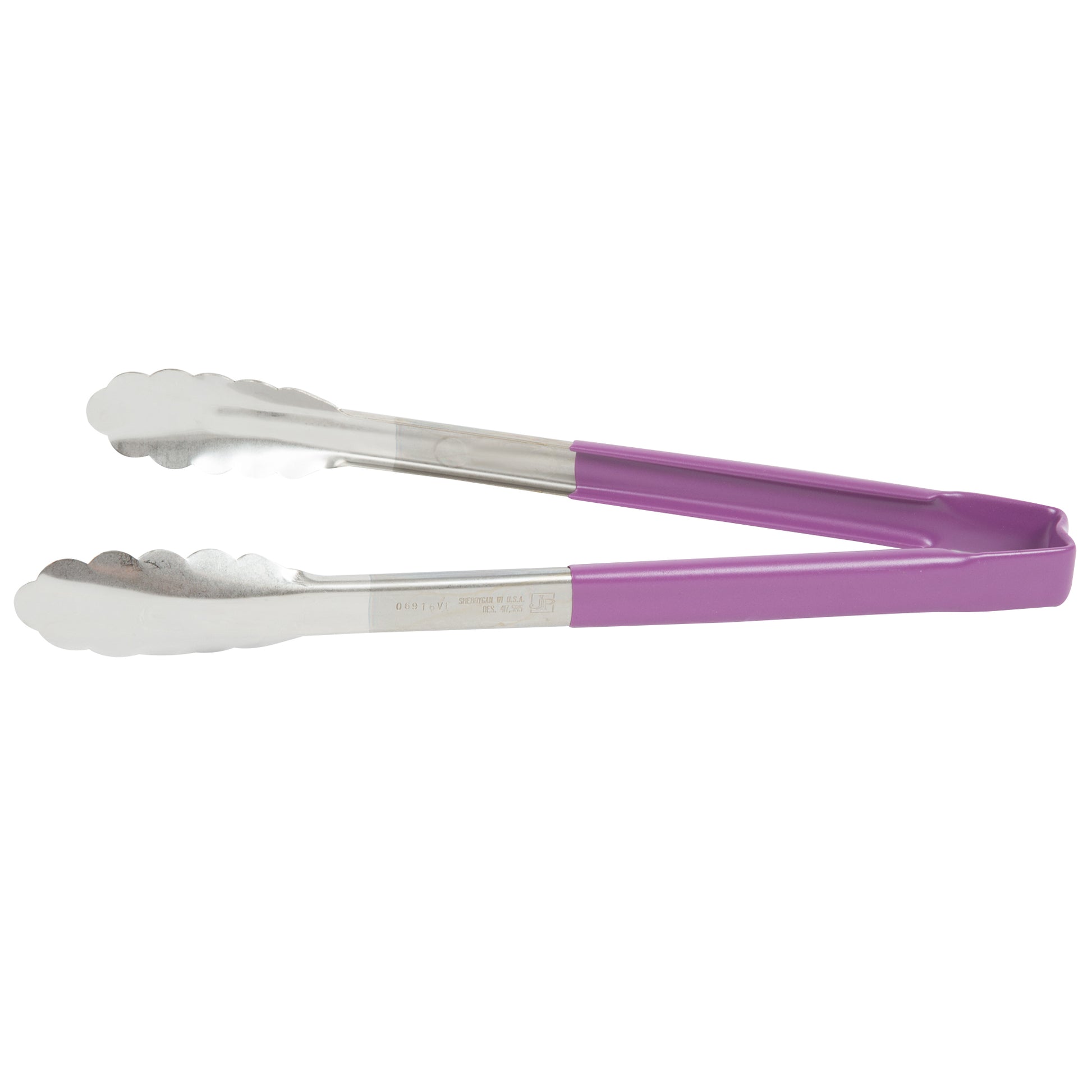 Vollrath Kool-Touch One-Piece Tongs, 12", Purple - 4781280