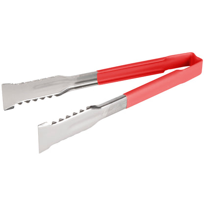 Vollrath VersaGrip Kool Touch One-Piece Tongs, 9.5", Red, FINAL SALE - 4790940