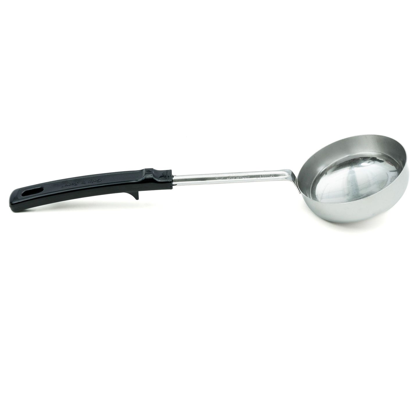 Vollrath Grip N Serve Solid Round Spoodle, 8 oz, Black Handle - 61182