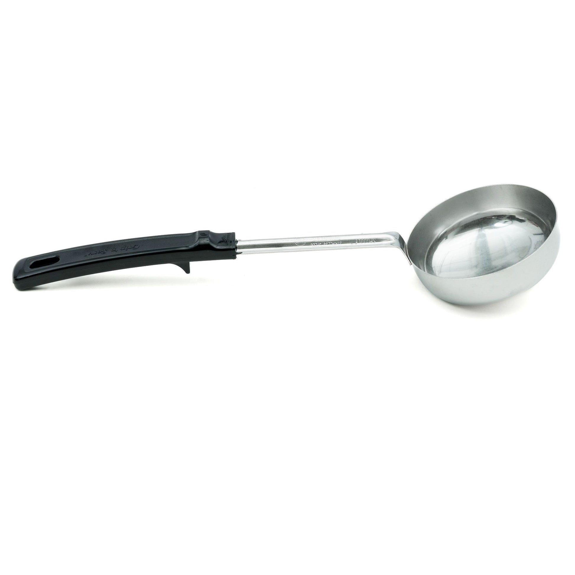Vollrath Grip N Serve Solid Round Spoodle, 8 oz, Black Handle - 61182