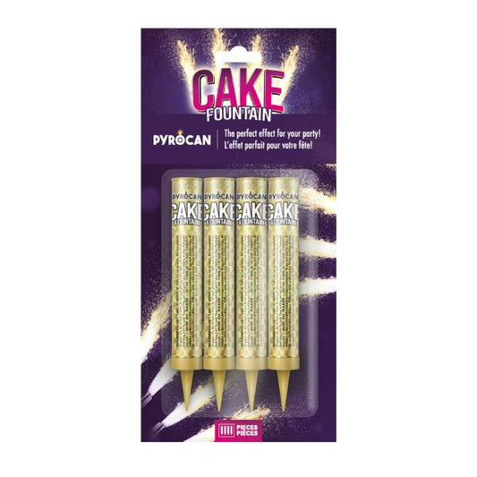 Rocket Fireworks | Cake Fountain Sparklers, Gold (576-pack)