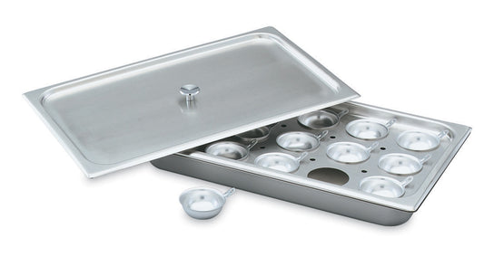 Vollrath Full Size Food Pan Egg Poacher Set, 15 Cups - 75060
