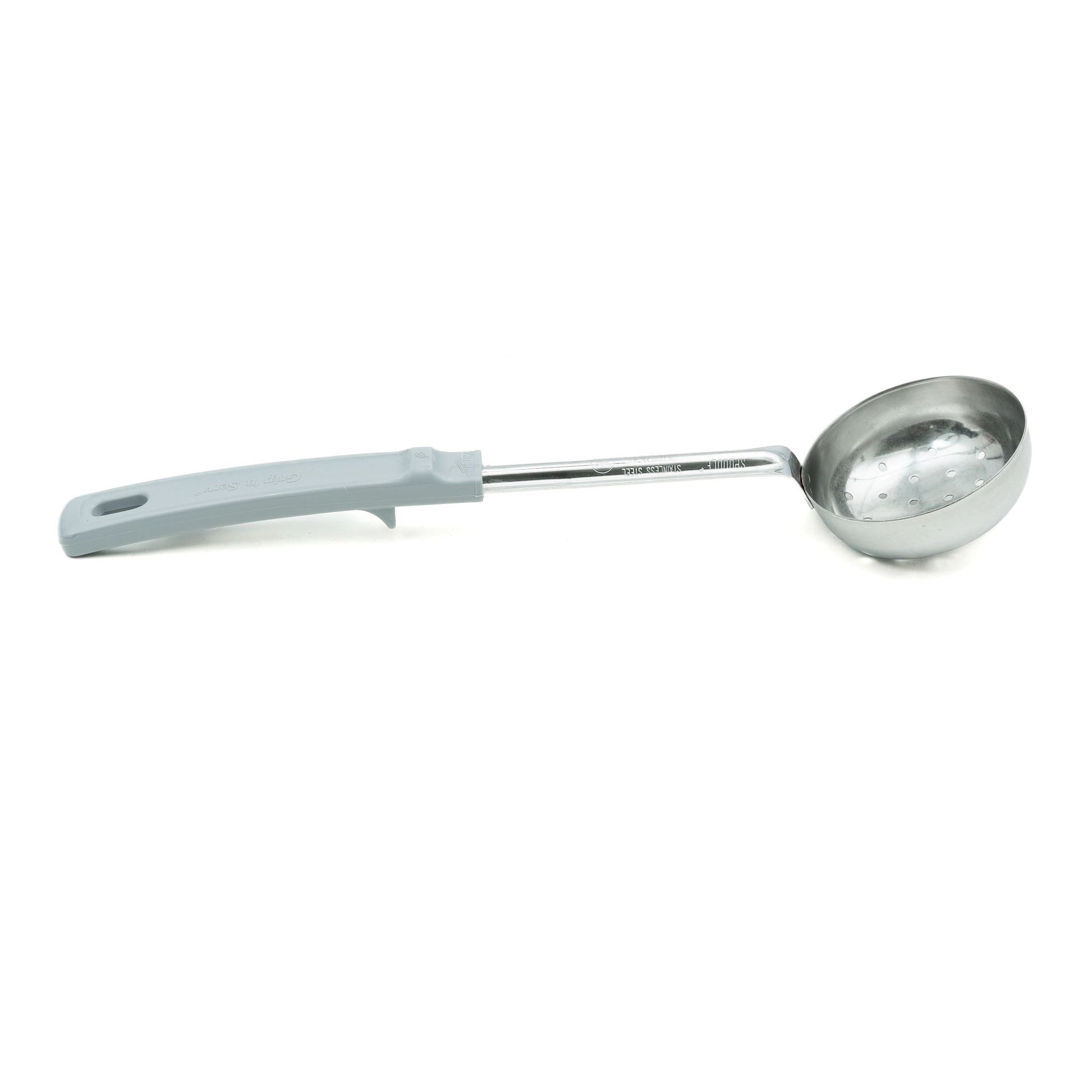 Vollrath Grip N Serve Round Perforated Spoodle, Color Coded Handle, 4 oz, Grey - 62170