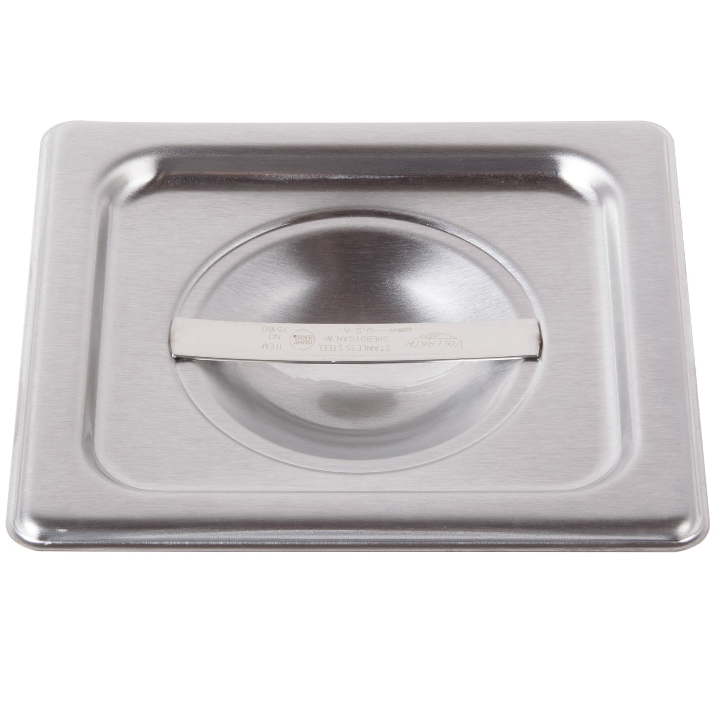 Vollrath Super Pan V Solid Food Pan Cover, 1/6 Size, 22 Gauge Stainless Steel - 75160