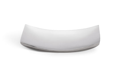 Vollrath Double Wall Curved Platter, 12" x 7", Polished Stainless Steel - 46222