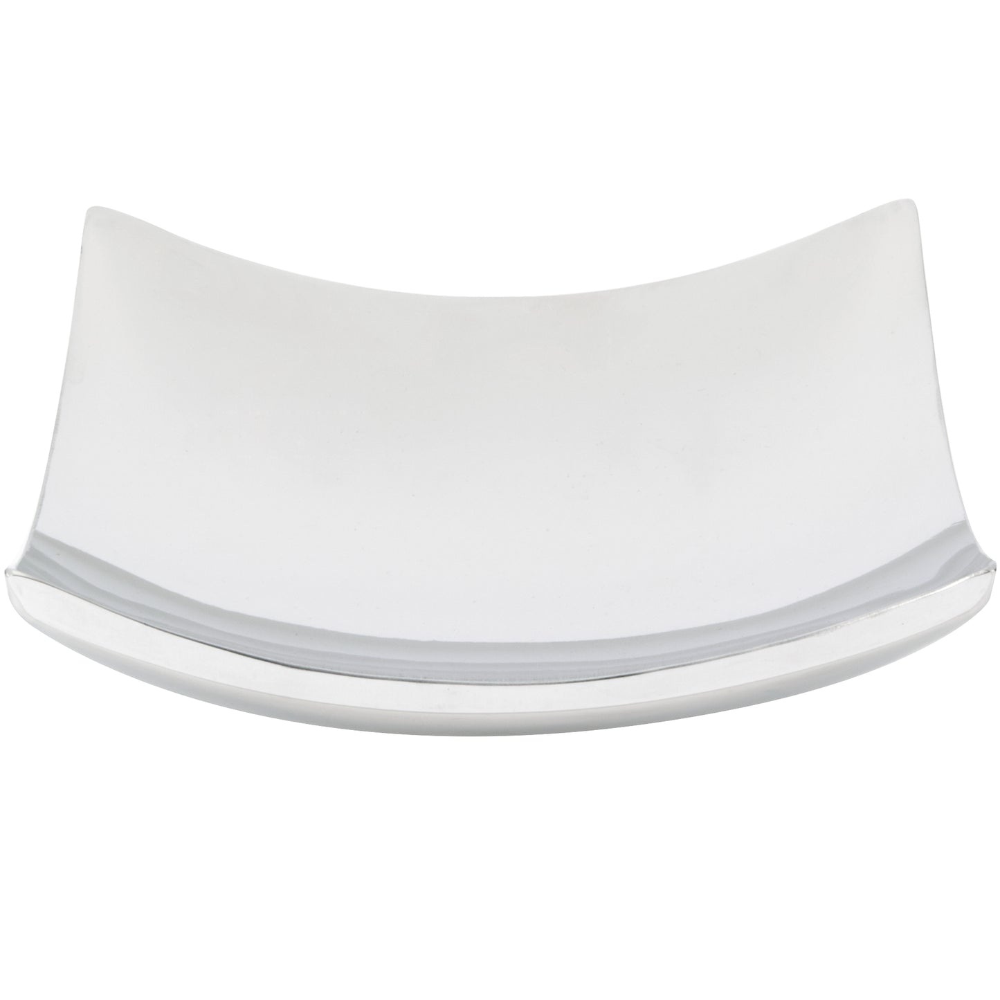 Vollrath Double Wall Curved Platter, 7.5" x 7.5", Polished Stainless Steel - 46221