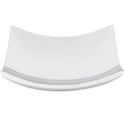 Vollrath Double Wall Curved Platter, 7.5" x 7.5", Polished Stainless Steel - 46221