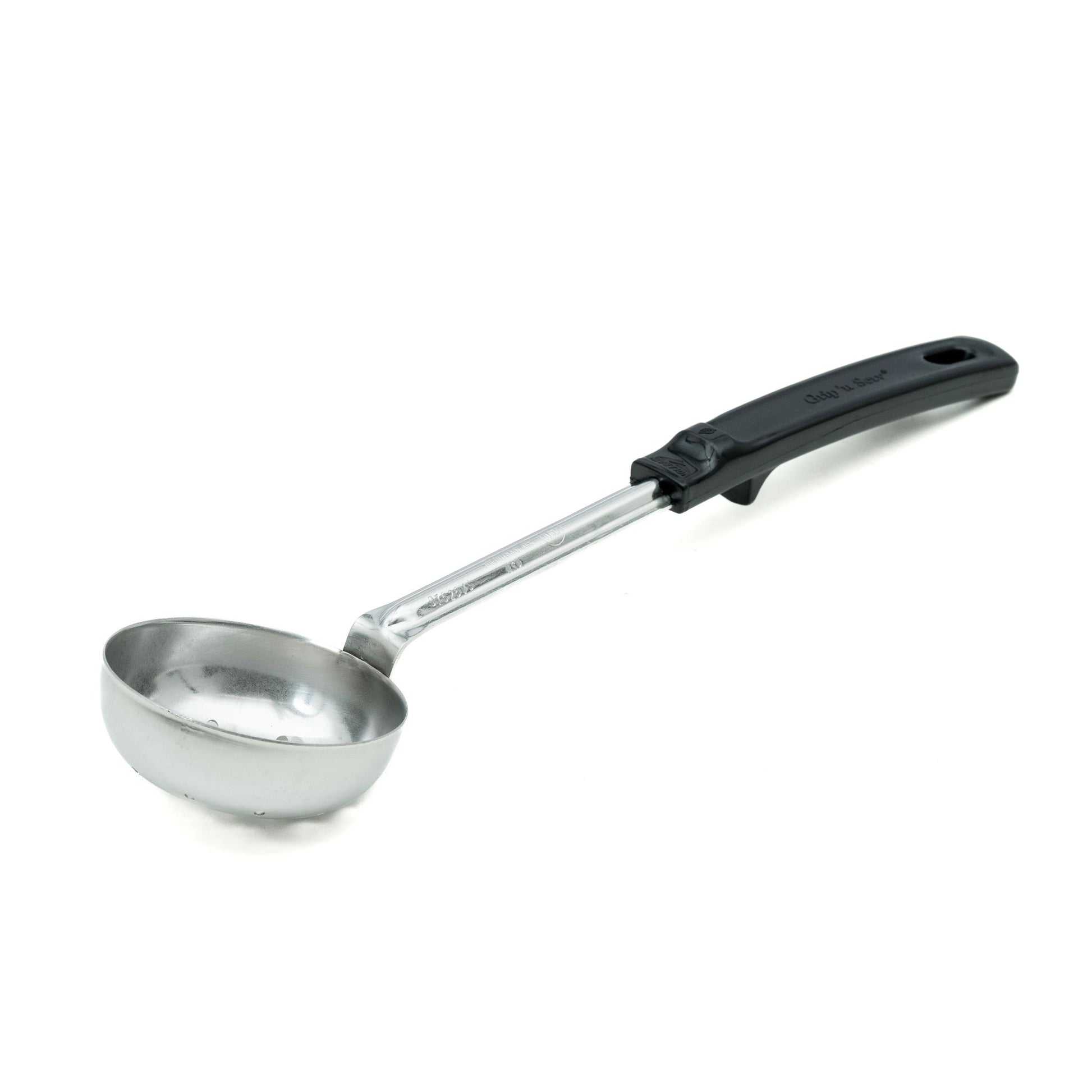 Vollrath Grip N Serve Perforated Round Spoodle, 4 oz, Black Handle - 61170