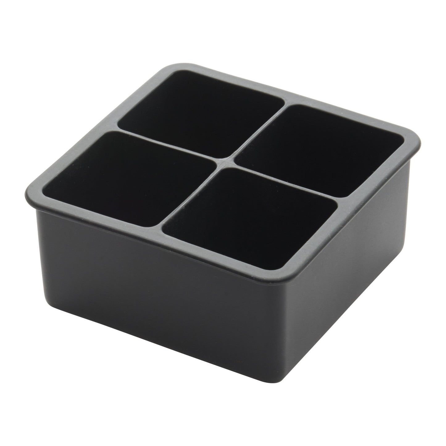 Winco Silicone Ice Cube Mold, Black, 2" Cubes (4-cavity) - ICCT-4R