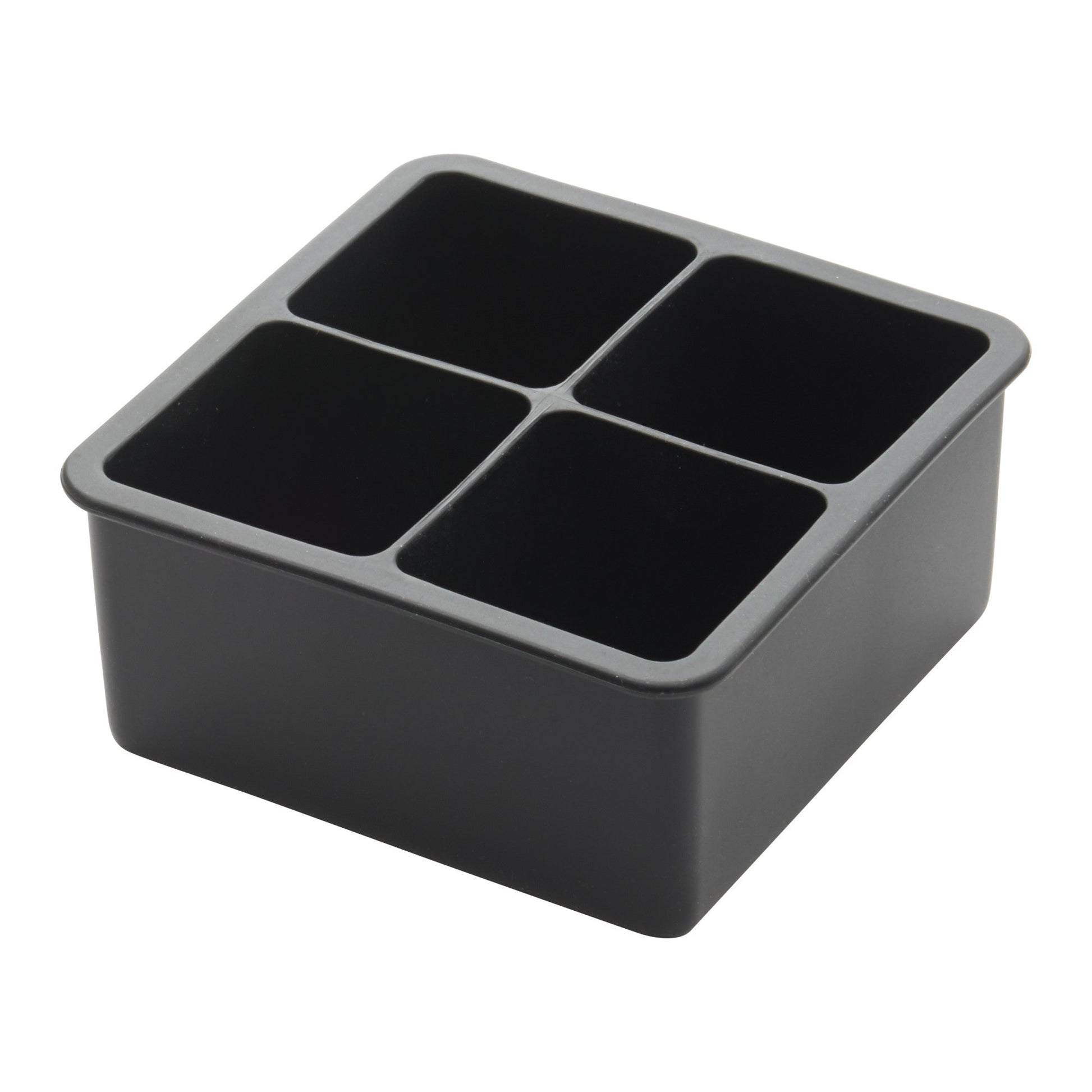 Winco Silicone Ice Cube Mold, Black, 2" Cubes (4-cavity) - ICCT-4R