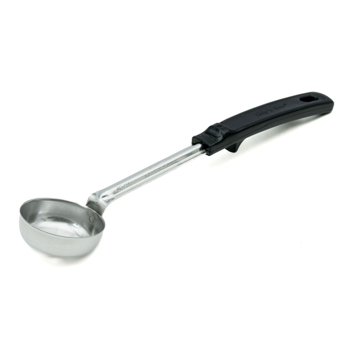 Vollrath Grip N Serve Perforated Round Spoodle, 2 oz, Black Handle - 61155