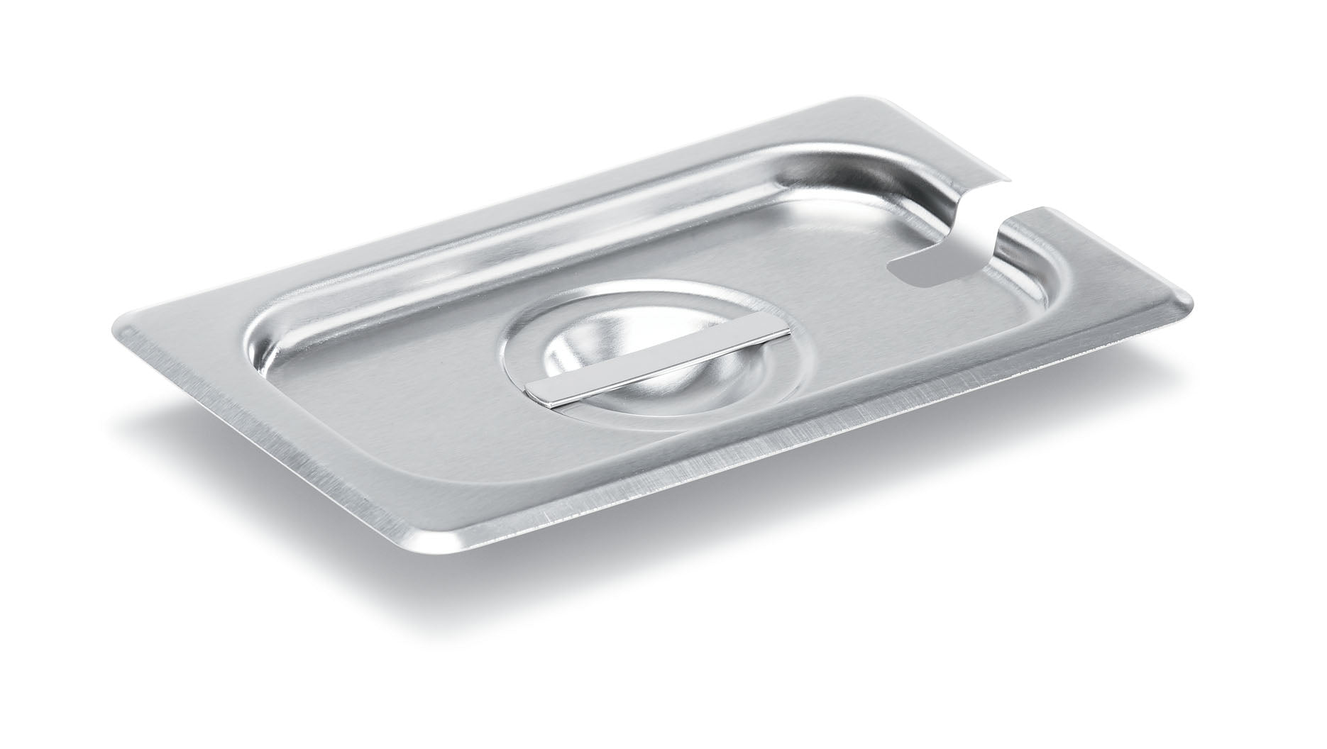 Vollrath Super Pan V Slotted Food Pan Cover, 1/9 Size, 22 Gauge Stainless Steel - 75460