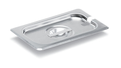 Vollrath Super Pan V Slotted Food Pan Cover, 1/9 Size, 22 Gauge Stainless Steel - 75460
