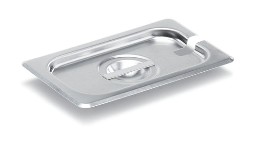 Vollrath Super Pan V Slotted Food Pan Cover, 1/9 Size, 22 Gauge Stainless Steel - 75460