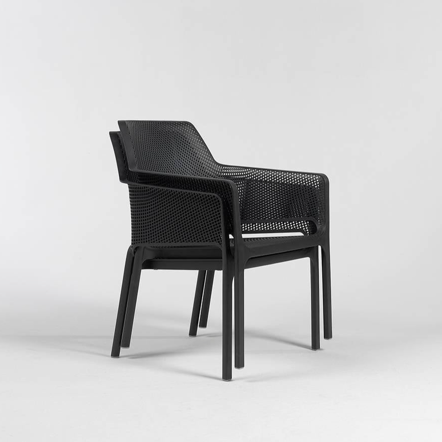 NARDI Net Relax Arm Chair, Anthracite (4-pack) - 40327.02.000