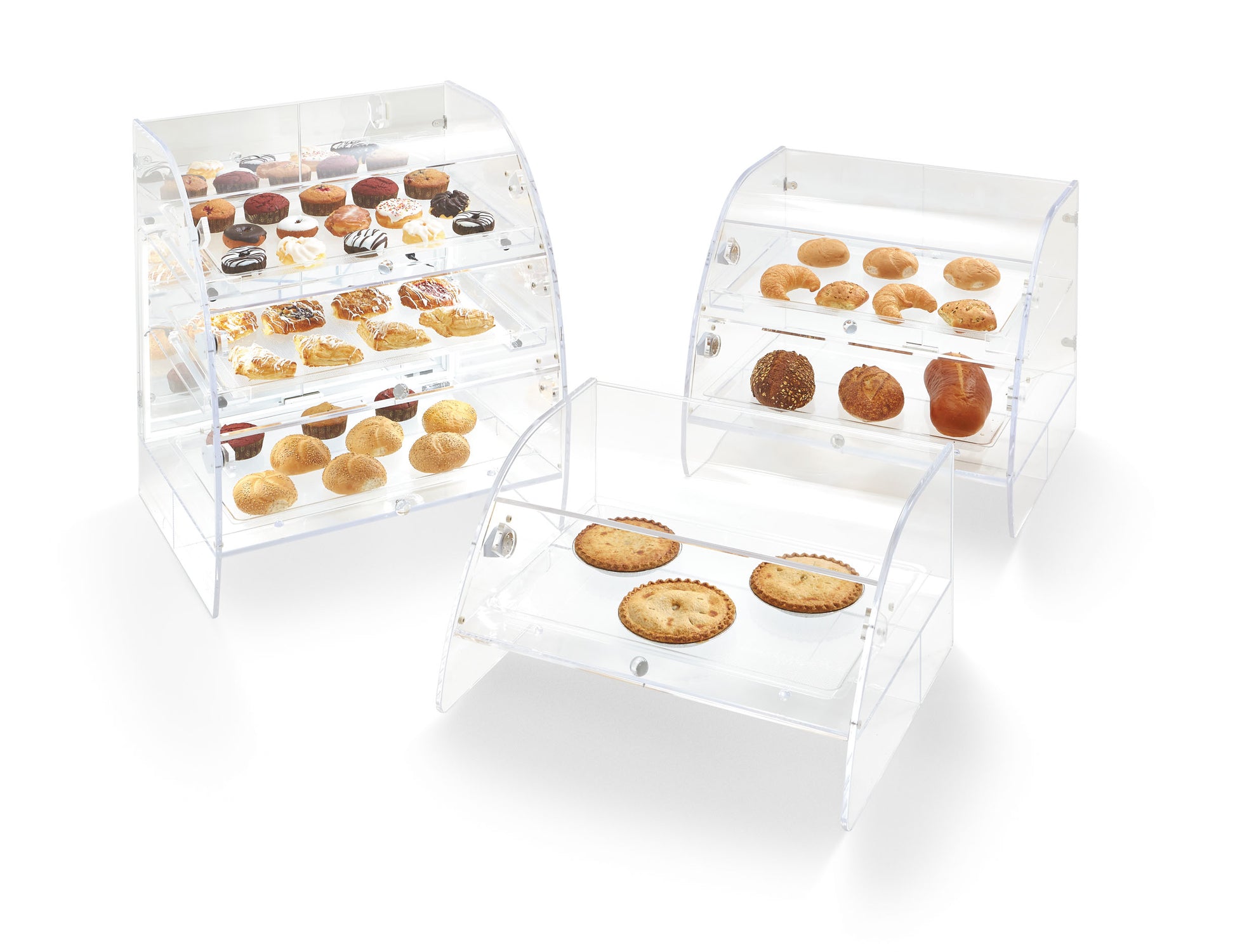 Vollrath Countertop Extra Large Bakery Case, 2 Shelves, Front and Rear Doors, Acrylic, FINAL SALE - XLBC2FR-1826-13