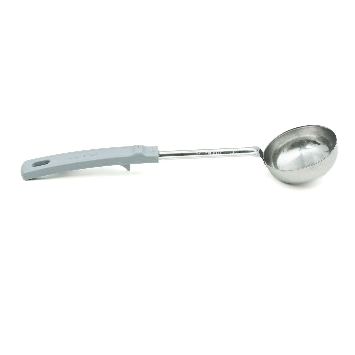 Vollrath Grip N Serve Round Solid Spoodle, Color Coded Handle, 4 oz, Grey - 62172