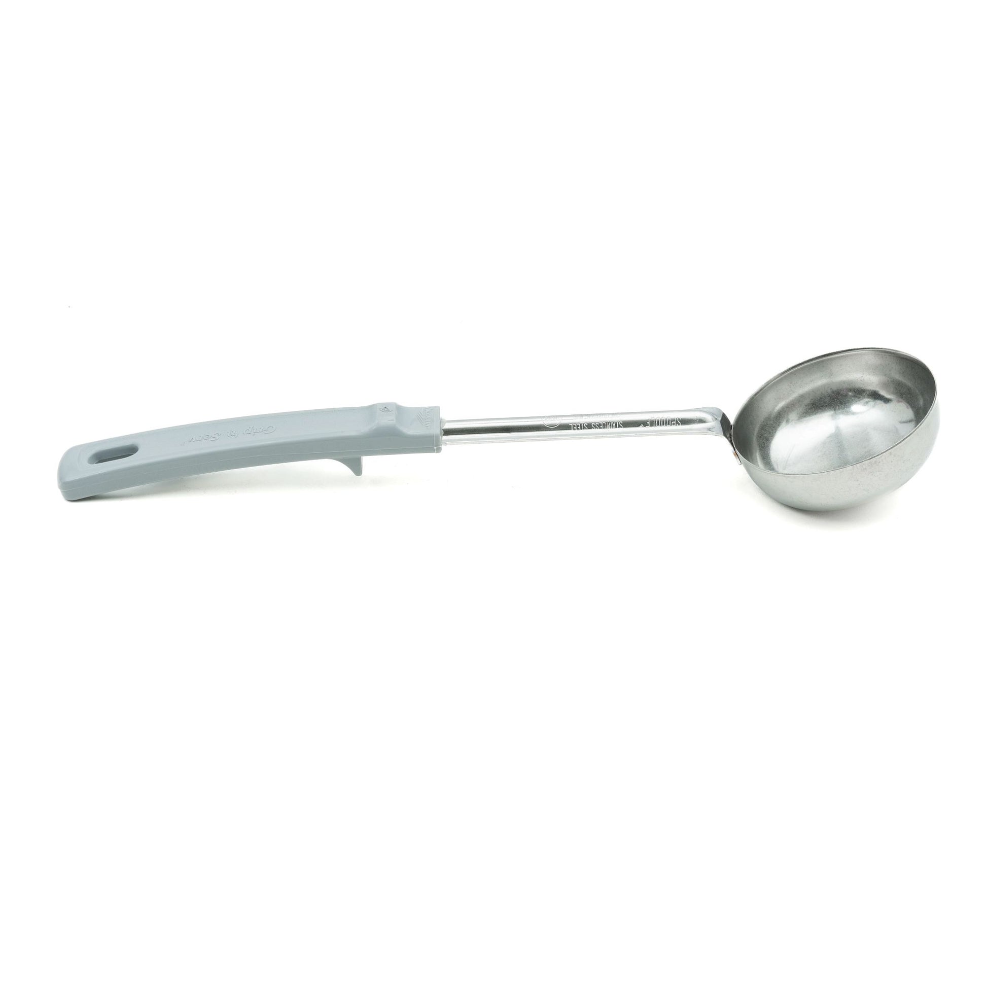 Vollrath Grip N Serve Round Solid Spoodle, Color Coded Handle, 4 oz, Grey - 62172