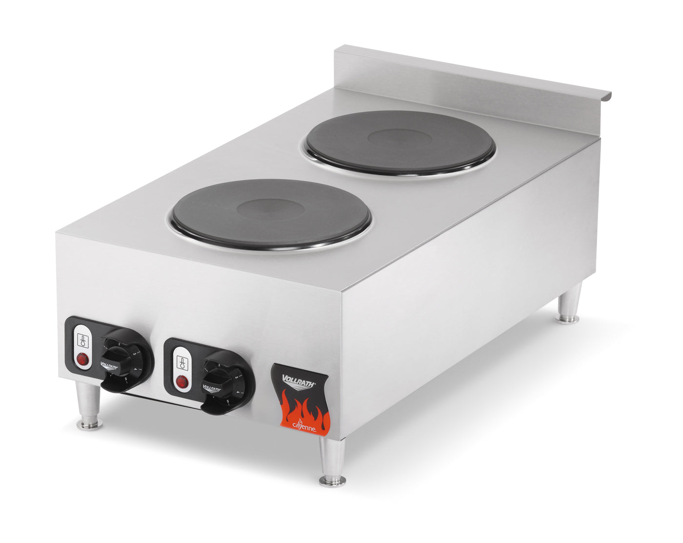 Vollrath Cayenne 15" Electric Countertop Hot Plate, 2 Burners, 208/240V - 40739