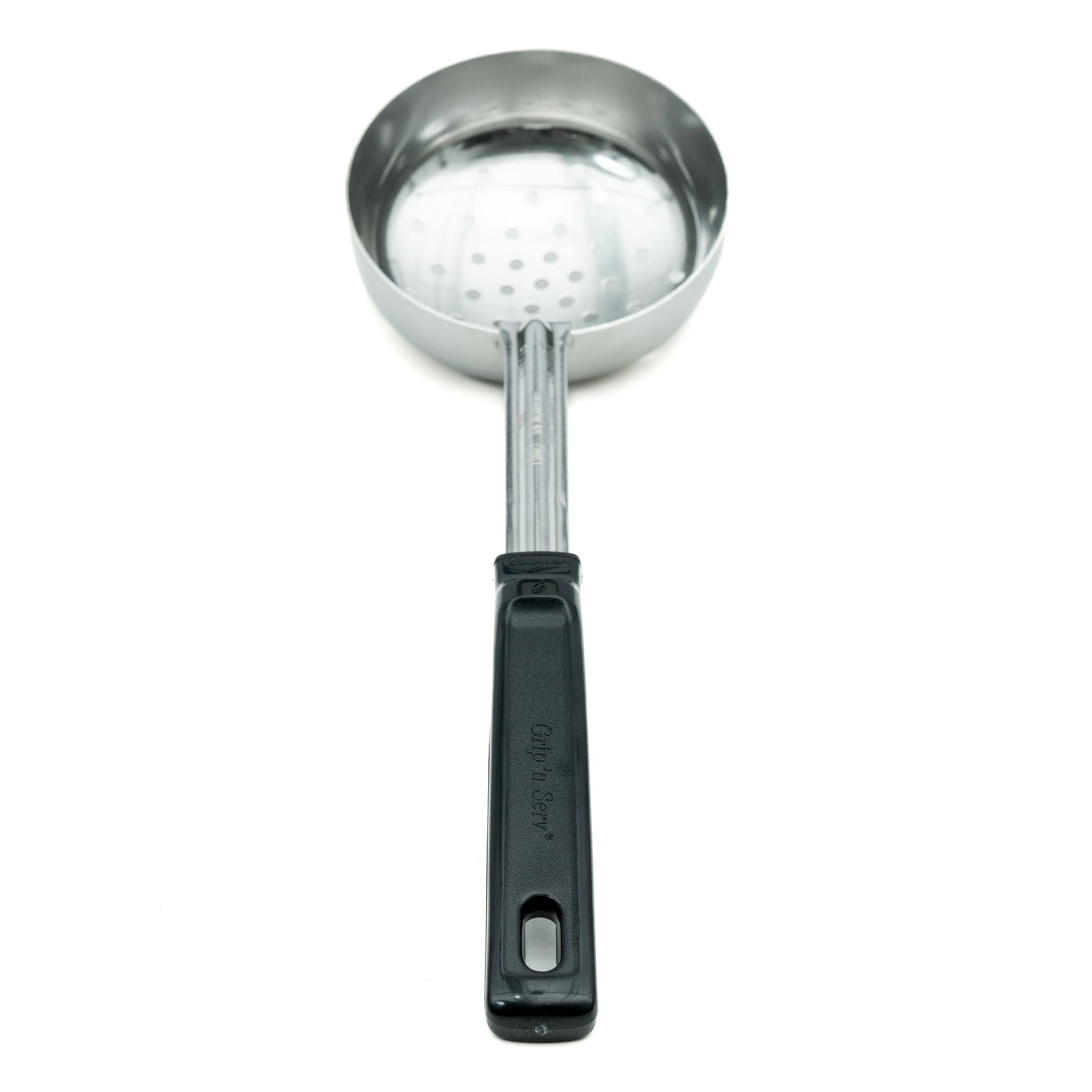 Vollrath Grip N Serve Perforated Round Spoodle, 8 oz, Black Handle, FINAL SALE - 61180