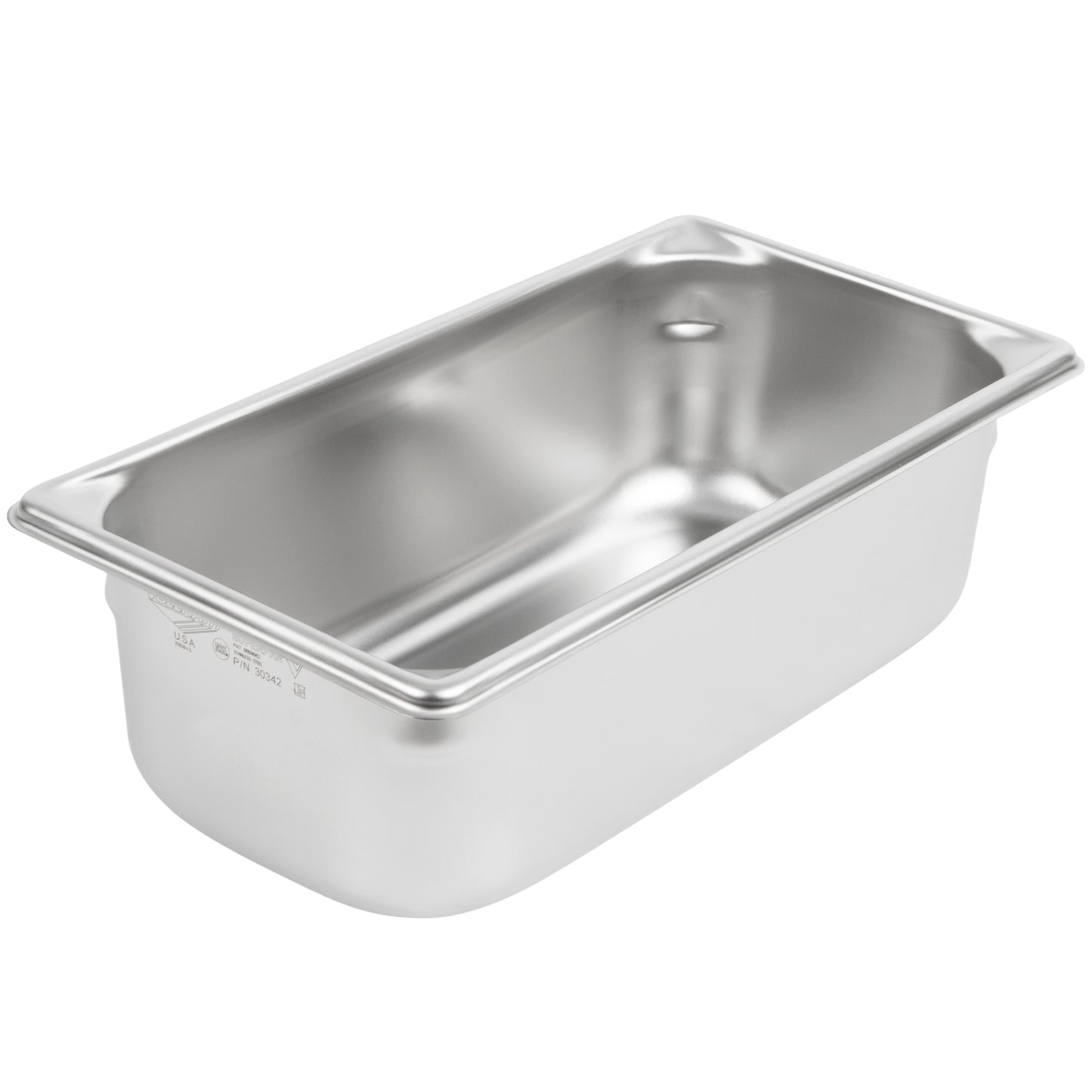 Vollrath Super Pan V 1/3 Size Food Pan, 4" Deep, 22 Gauge Stainless Steel - 30342