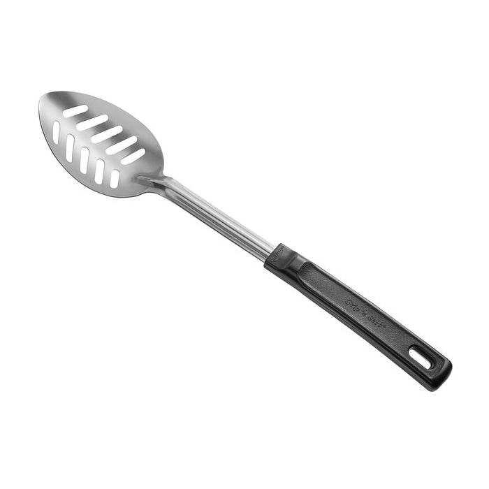 Vollrath Grip N Serve Slotted Basting Spoon, Stainless Steel/Black Handle - 46947
