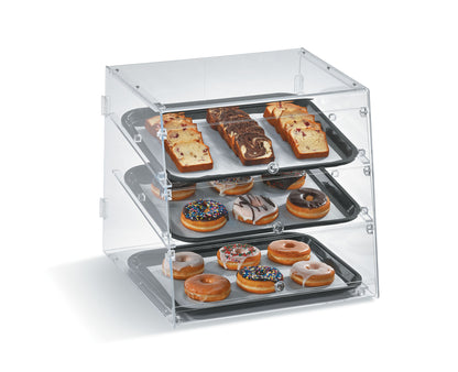Vollrath Knock Down Bakery Case, 4 Shelf, Split Front Doors, Acrylic - KDC1418-4F-06