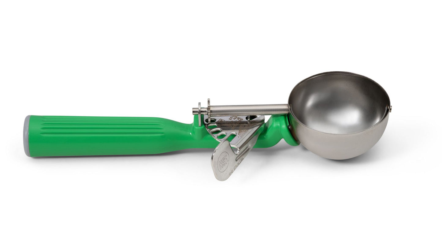 Vollrath Color-Coded One-Piece Thumb Press Disher, 2 2/3 oz - 47142