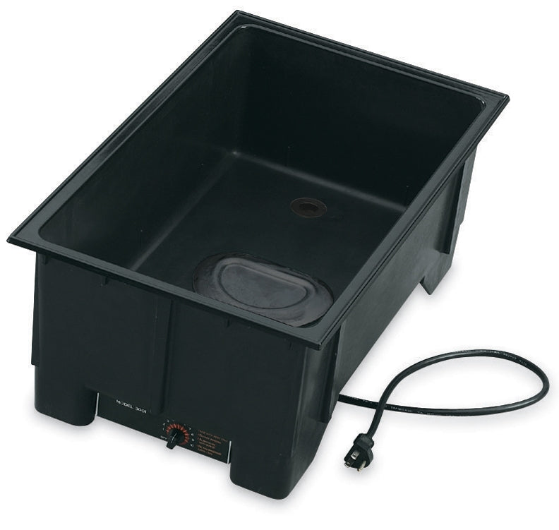 Vollrath Cayenne Full Size Single Well Drop In Food Warmer w Drain, Model 3001D, Black, 120V - 72105
