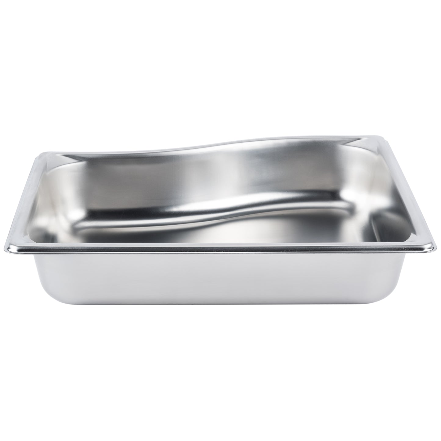 Vollrath Super Pan Half Size Wild Shape Food Pan, 2.5" Deep, 22 Gauge Stainless Steel - 3100220