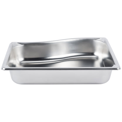 Vollrath Super Pan Half Size Wild Shape Food Pan, 2.5" Deep, 22 Gauge Stainless Steel - 3100220
