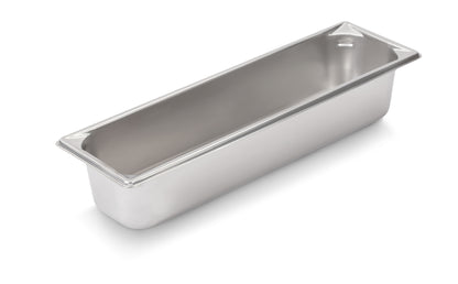 Vollrath Super Pan V Half Long Size Food Pan, 4" Deep, 22 Gauge Stainless Steel - 30542