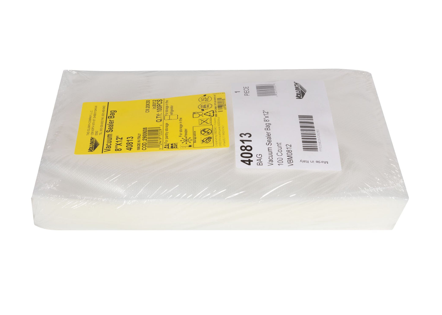 Vollrath Vacuum Sealer Bags for External Sealers, 8" x 12" (100-pack) FINAL SALE, FINAL SALE - 40813