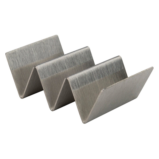 Winco Mini Taco Holder, Brushed Stainless Steel, 3.5" - TCHS-23MIN