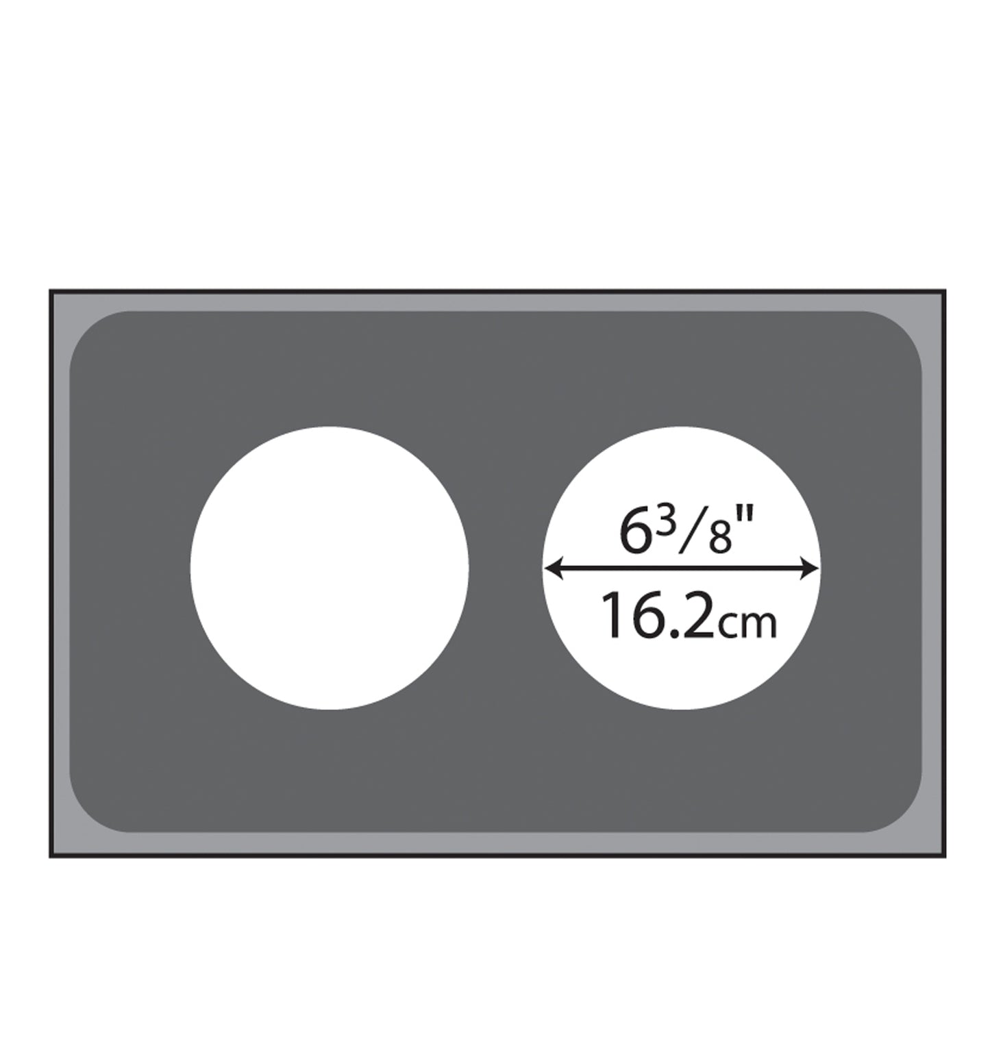 Vollrath Adaptor Plate for 2 x 4 qt Round Insert, Stainless Steel - 19190