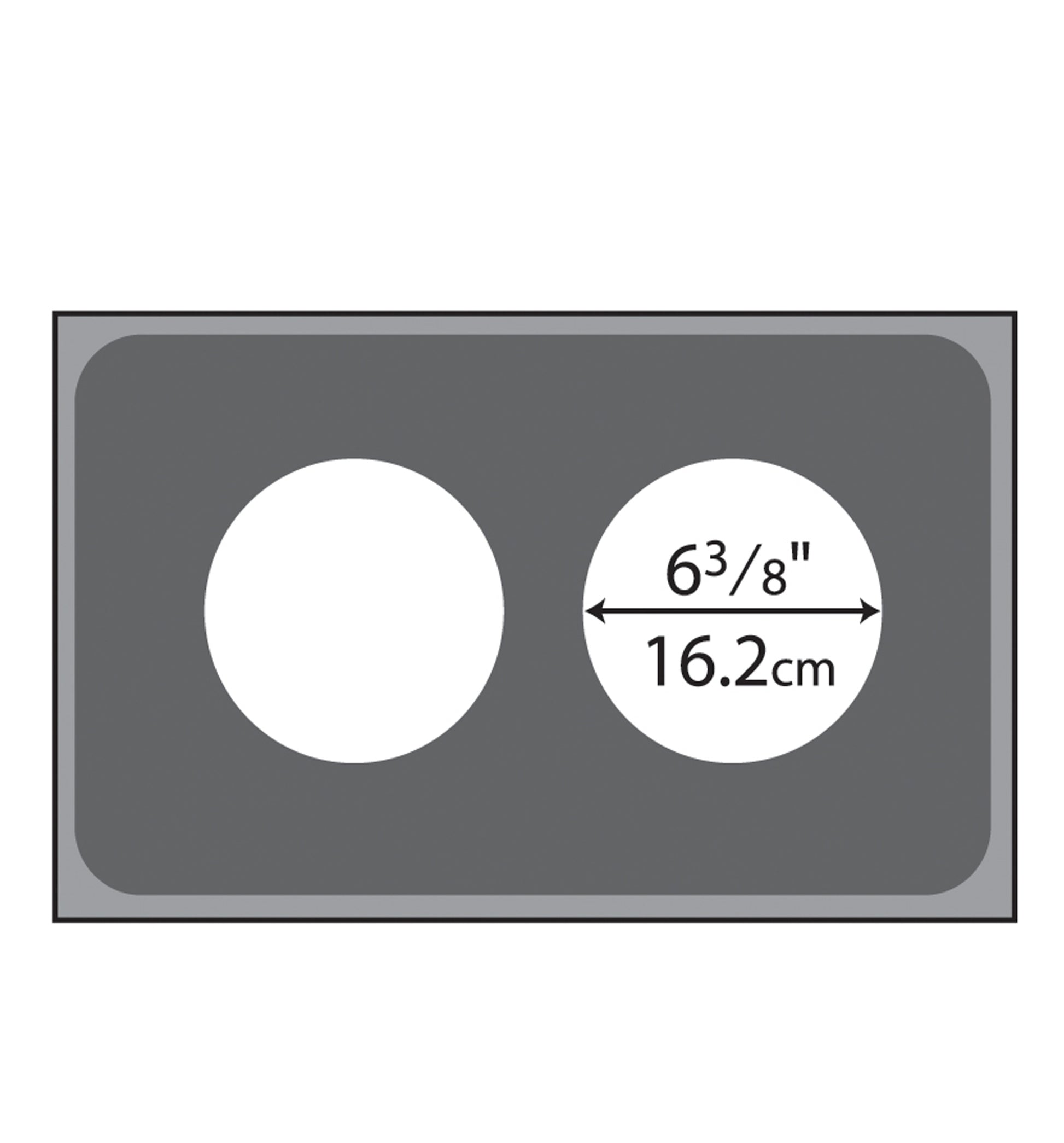 Vollrath Adaptor Plate for 2 x 4 qt Round Insert, Stainless Steel - 19190