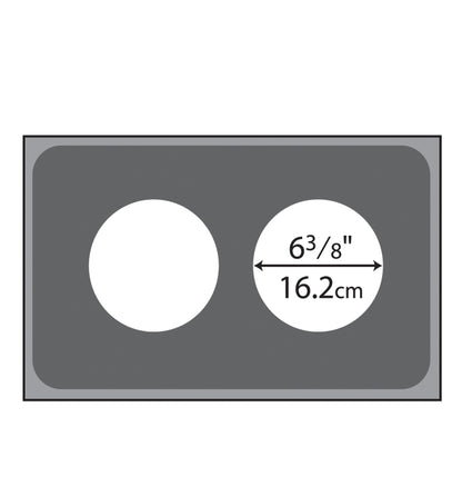 Vollrath Adaptor Plate for 2 x 4 qt Round Insert, Stainless Steel - 19190