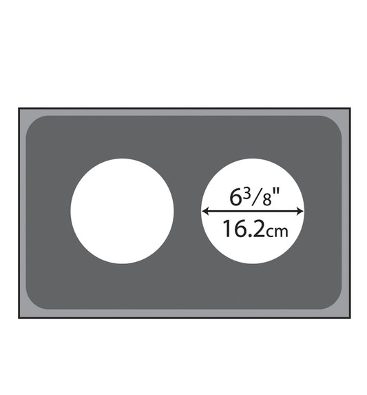 Vollrath Adaptor Plate for 2 x 4 qt Round Insert, Stainless Steel - 19190