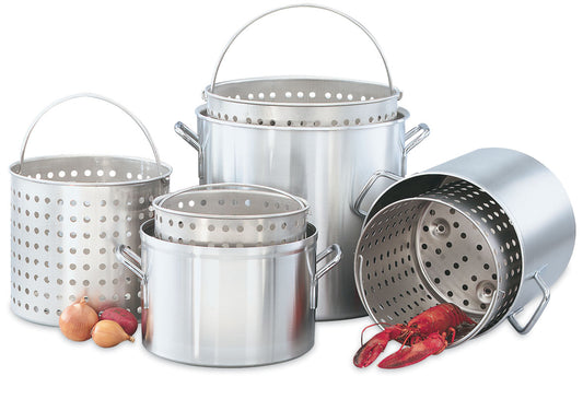 Vollrath Wear-Ever 3 Piece Steamer/Boiler/Fryer Set, 20 qt, Aluminum - 68271