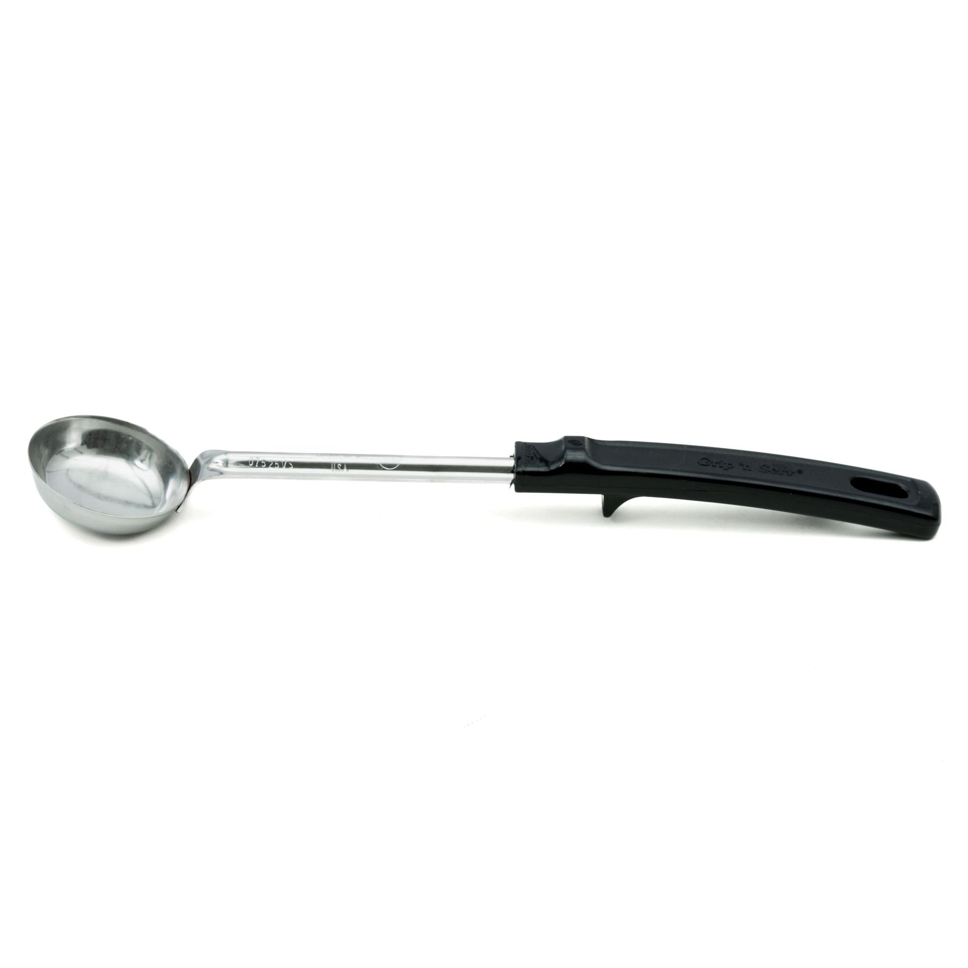 Vollrath Grip N Serve Solid Round Spoodle, 1 oz, Black Handle - 61147