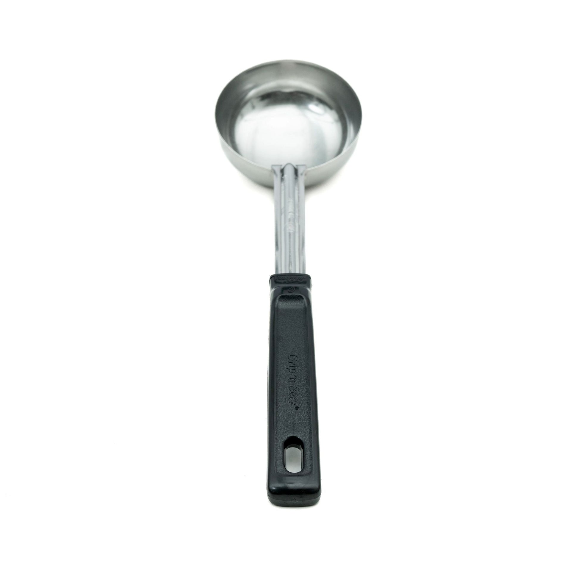 Vollrath Grip N Serve Solid Round Spoodle, 4 oz, Black Handle - 61172