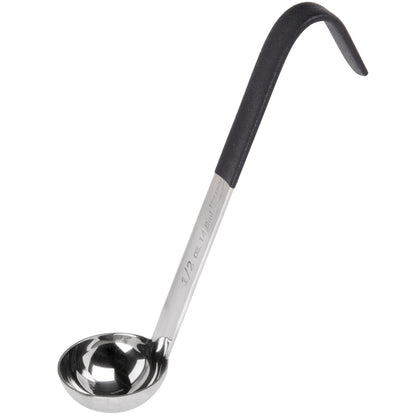 Vollrath Heavy-Duty One-Piece Short Handle Kool Touch Ladle, 0.5 oz, Black - 4980020