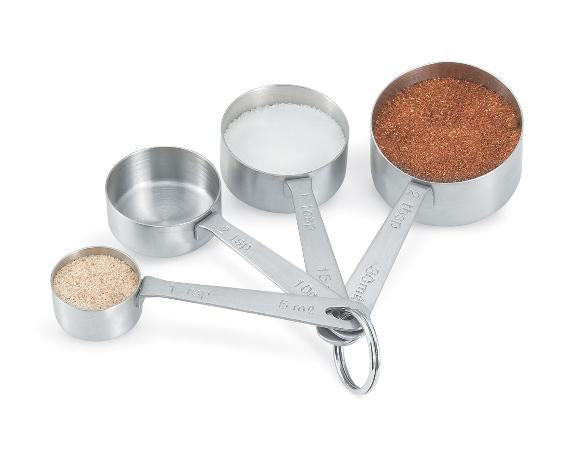 Vollrath 4 Piece Measuring Spoon Set, Straight Sided, Stainless Steel - 46589